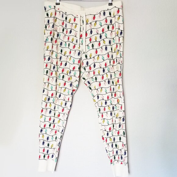 Hanna Andersson Holiday Christmas Long John Pajama Pants Bottoms XXL Bright Bulb - Picture 4 of 16